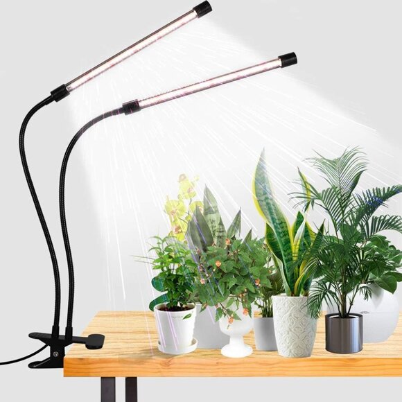 LED Grow Light,6000K Full Spectrum Clip Plant Growing Lamp with White Red LEDs f - Picture 1 of 6